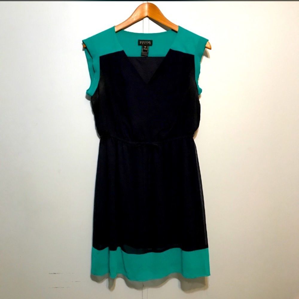 Dark Blue & Turquoise Dress